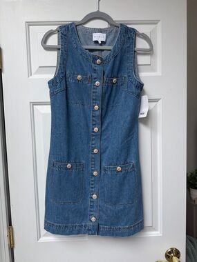 Mable Sleeveless Denim Mini Dress